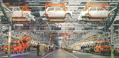 Fiat 128 production line