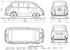 Fiat 600 Multipla dimensions - click for larger image