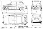 Fiat 600 dimensions - click for larger image