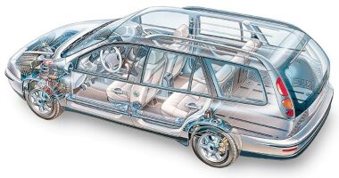 Fiat Marea Weekend cutaway drawing