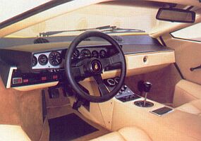 Lamborghini Countach cockpit