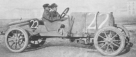 CMN racecar with Ugo Sivocci at the wheel (as used for the 1919 Targa Florio)