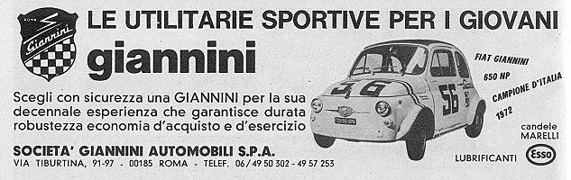 Giannini advert from 1972