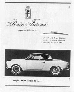 Pininfarina advertisement from 1957