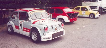 A selection of Abarths waiting on Saturday morning